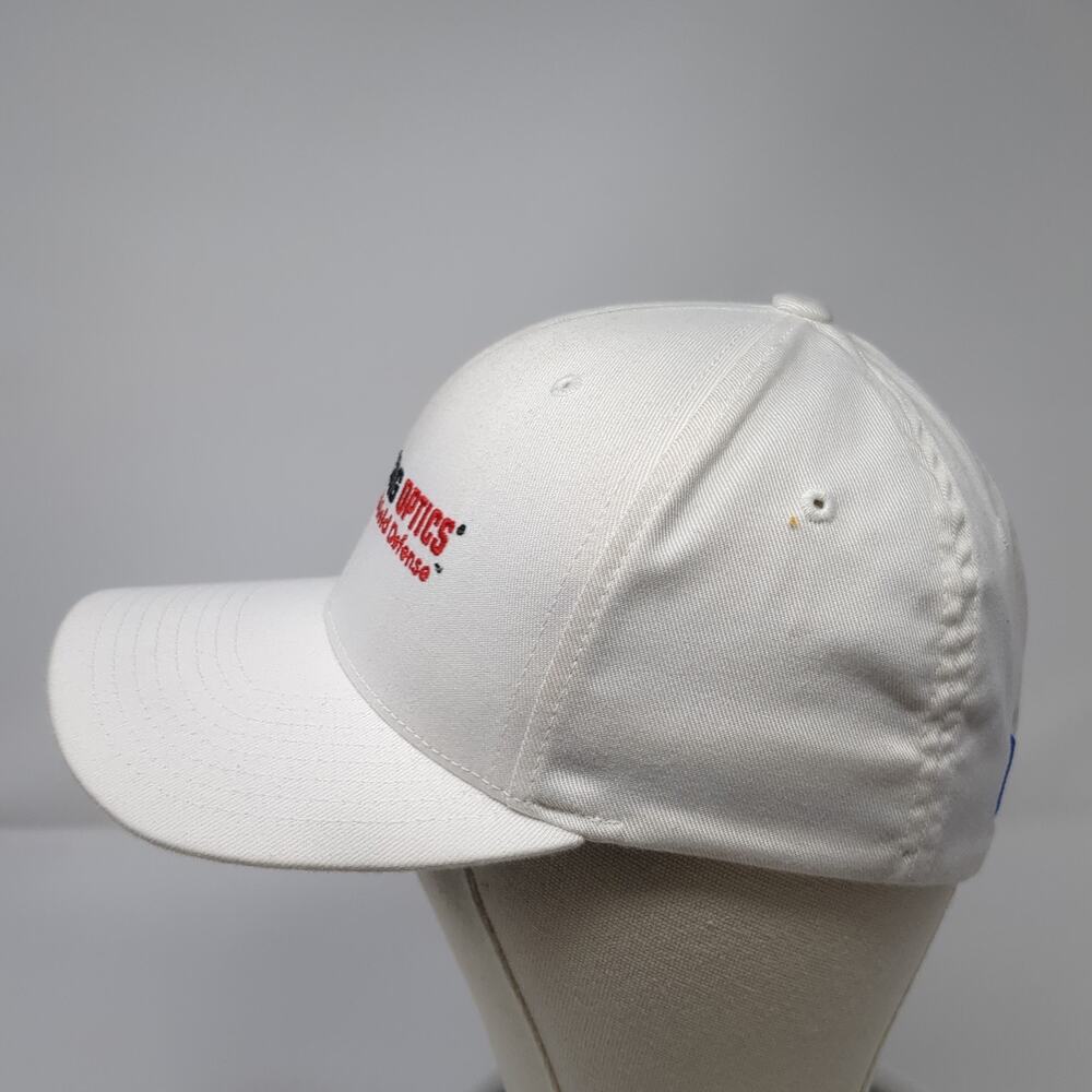 Racing Optics Windshield Defense Fitted Hat Solid White Medium Flexfit View 3